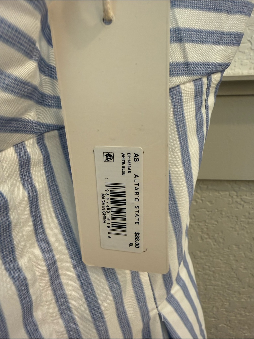 Altar'd State Blue and White Vertical Stripe Maxi Dress - Picture 6 of 9